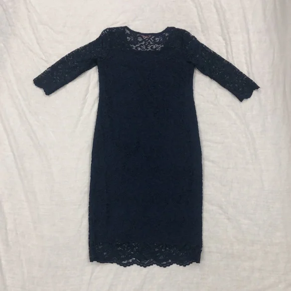 HELLO MIZ Women's Maternity Floral Lace Knee Length Bodycon Dress/ Size: Small - Picture 9 of 10